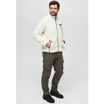 Abbildung von Brandit Accessoires Teddy Fleecejacke, Herren, Größe: 3XL, White