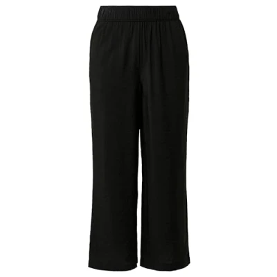 Abbildung von s.Oliver Fliessende Culotte IM Relaxed FIT MIT French Stoffhose, Damen, Größe: 48, Schwarz