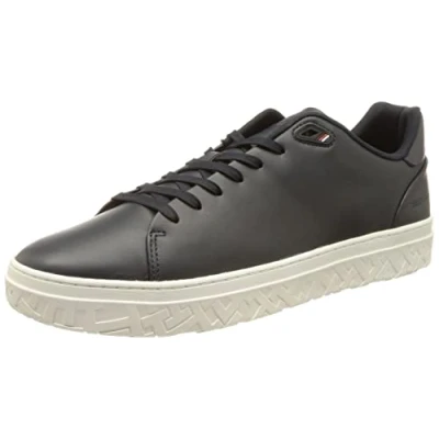 Abbildung von Tommy Hilfiger Herren Cupsole Sneaker Modern Iconic Court Cup Leather Schuhe , Blau (Desert Sky), 44 EU
