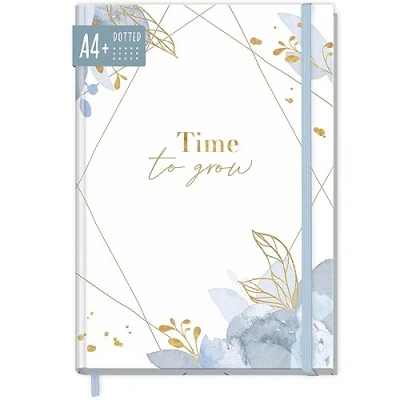 Abbildung von paper&amp;you® Bullet Journal dotted A4+ mit Gummiband [Time to Grow] 156 Seiten Notizbuch gepunktet, Skizzenbuch, Tagebuch nachhaltig &amp; klimafreundlich