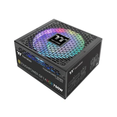 Abbildung von Thermaltake Toughpower GF1 750W ARGB PC ATX Netzteil 80 Plus Gold voll modular leiser 140 Lüfter EU Zertifiziert schwarz