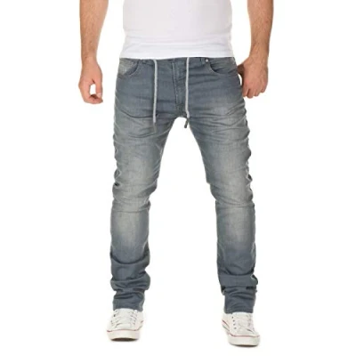 Abbildung von WOTEGA Noah Slim Fit Herren Hose Jogging Jeans Für Männer Stretch Hosen Jogger Jeanshose, Grau (Turbulence Grey 3R4215), W30/L34