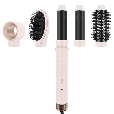 Abbildung von 5 IN 1 MaxAIR Styler, PARWIN PRO BEAUTY Haartrockner Warmluftbürste Set, Rundbürstenföhn, Lockenstab, Aufsätze, Trocknen, Glätten, Volumen, Locken, Ionen Pflege, Hochtouriger Motor, Rosa