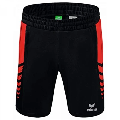 Abbildung von Erima Kinder Six Wings kurze Shorts, schwarz/rot, 128