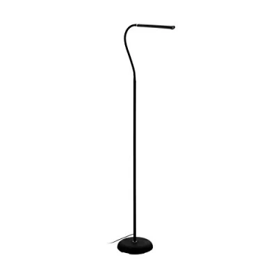 Abbildung von EGLO LED Stehlampe Laroa, Standlampe mit Touch, dimmbar in Stufen, Stehleuchte aus Kunststoff Schwarz, Standleuchte, Bürolampe neutralweiß