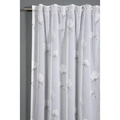 Abbildung von GARDINIA Gardine »Schal mit Gardinenband Snowvoile Blütendruck«, (1 St.), Stoff Blütendruck