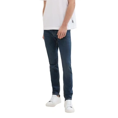 Abbildung von TOM TAILOR Herren 1042342 Troy Slim Jeans, 10114 Clean Dark Stone Blue Denim, 30W / 34L EU