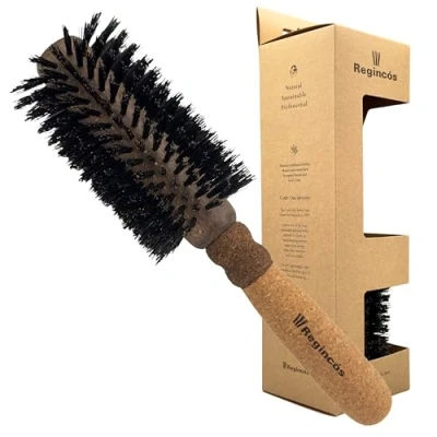 Abbildung von Regincós Rundbürste Eco Korkholz E.Cork Black 860 Natural Professionell Handgefertigt Groß