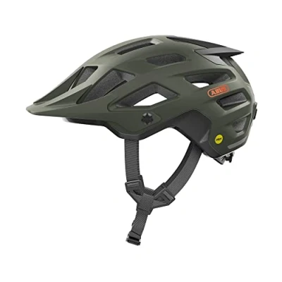 Abbildung von ABUS MTB Helm Moventor 2.0 MIPS Fahrradhelm mit Aufprallschutz für den Geländeeinsatz auf dem Mountainbike All Mountain Damen und Herren Dunkelgrün, Größe L