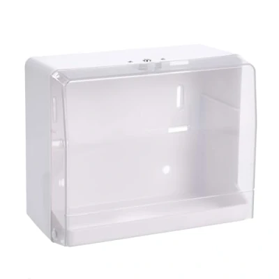 Abbildung von Amazon Basics Papiertuchspender, V Falz kompatibel, Weiß, 27 x 14.5 21.5 cm (Früher Marke AmazonCommercial)