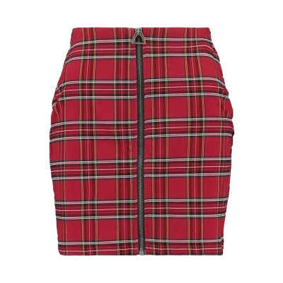 Abbildung von Urban Classics Ladies Short Checker Skirt Minirock, Damen, Größe: Medium, Red/black