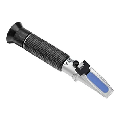 Abbildung von HHTEC Salzwasser Refraktometer Meerwasser Salinität:0 10% Dichte:1.000 1.070 Salinometer Aquarienwasser 0 100 ppt Aquarium mit Bedienungsanleitung in Deutsch