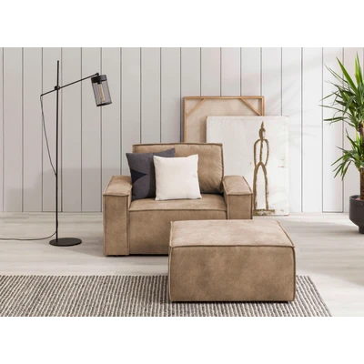 Abbildung von Home affaire Sessel »SHERWOOD« Loveseat und Hocker im Set, passend zur Polster Serie SHERWOOD