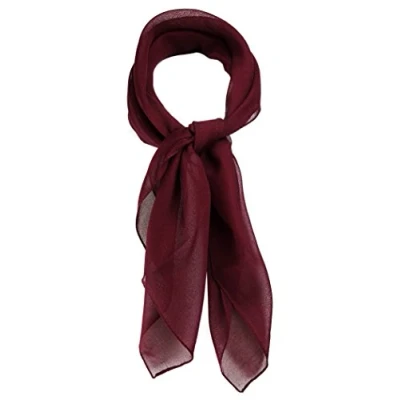 Abbildung von TigerTie Feines Damen Chiffon Nickituch in bordeaux einfarbig Uni Größe 58 cm x Tuch Halstuch Schal