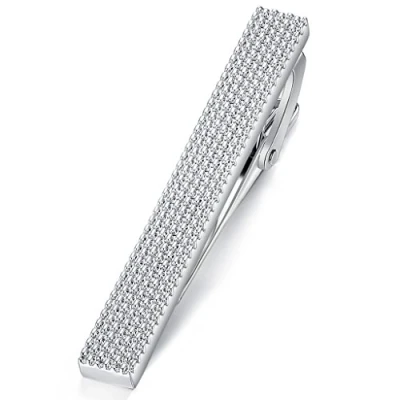 Abbildung von Honey Bear Herren Krawattennadel Krawattenklammer für Normale Krawatte Edelstahl Tie Clip,5.4cm (Silber)