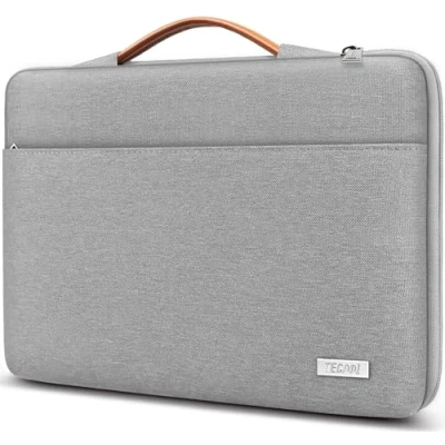 Abbildung von TECOOL 15.6 Zoll Laptoptasche Hülle Tasche für 15 15,6 Laptop Notebook Lenovo Thinkpad Ideapad HP Acer Dell Samsung Chromebook, Stoßfestes Spritzwasserfest Notebooktasche Sleeve 15, Grau