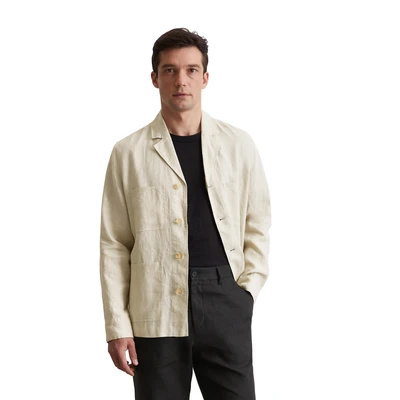 Abbildung von Marc O&#039;Polo Overshirt WITH Blazer Details Patched Front Pockets Straight Übergangsjacke, Herren, Größe: Medium, Gray