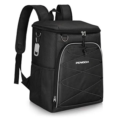 Abbildung von PENGDA 25L Kühlrucksack Kühltasche 36 Dosen Groß Isoliertasche Wasserdichter Picknickrucksack für Camping Wandern Strand (Schwarz)