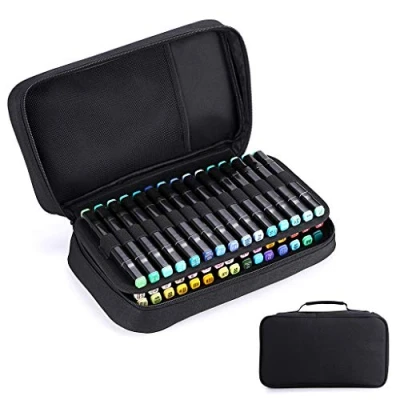 Abbildung von BTSKY 60 Slots Marker Etui mit Griff, Schwarz