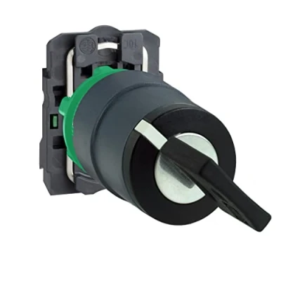 Abbildung von Schneider Electric XB5AG21 Schlüsselschalter, Harmony XB5, Kunststoff, schwarz, 2 Stellungen, 22mm, rastend, Ronis 455, 1S