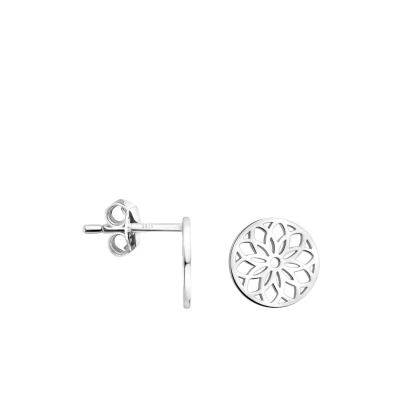 Abbildung von Sofia Milani Flower Circle Ohrringe, Damen, Größe: One Size, Silver
