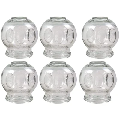 Abbildung von 6er SET Schröpfgläser ø 8 cm Höhe 8,5 Innendurchmesser ca. 4,8 Schröpfen aus Glas (Feuerschröpfen) Vakuum Massage Glass Cupping Банки медицинские