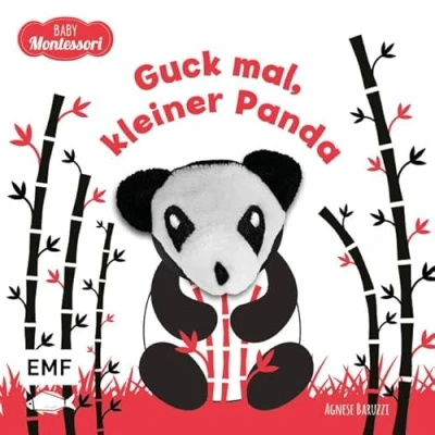 Abbildung von Kontrastbuch für Babys: Guck mal, kleiner Panda: Fingerpuppenbuch zur spielerischen Förderung des Seh und Wahrnehmungsvermögens von Babys Kleinkindern nach Montessori