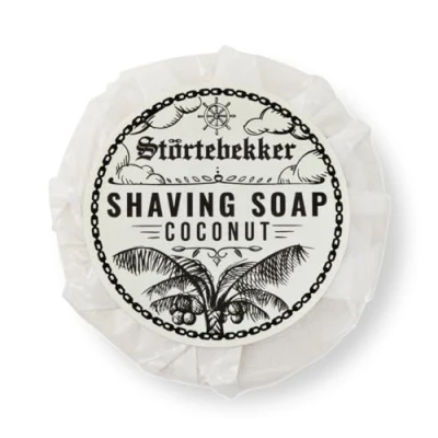 Abbildung von Störtebekker® Premium Rasierseife Kokos 70g Handgefertigte Seife für ergiebigen Rasierschaum Perfekt die Rasur mit Rasierhobel &amp; Rasiermesser Vegane Damen Herren