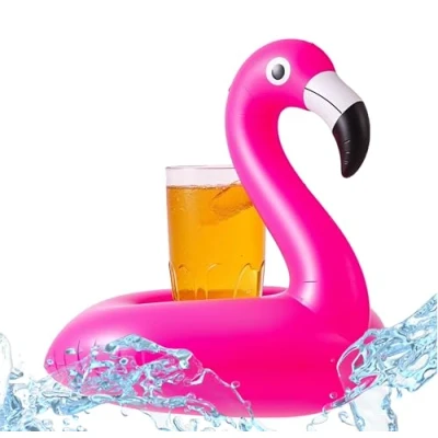 Abbildung von Aufblasbarer Flamingo Getränkehalter Schwimmender Becher &amp; Dosenhalter für Poolpartys aufblasbar Schwimmreif