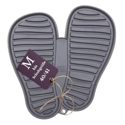 Abbildung von Sanni Shoo, Shoo.pad, Flexible, waschmaschinen Feste Schuh Abtropf Matte, Schuhablage, Schuhabtropfschale, und Schmutzfang Matte für Schuhe M (bis Schuhgrösse 41), grau