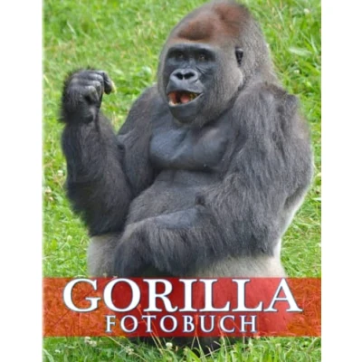 Abbildung von Gorilla Fotobuch: Erfahren Sie mehr über dieses große Tier mit 40 Fotos im Inneren Bilderbuch für Fans jeden Alters