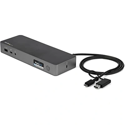 Abbildung von StarTech.com Universale Laptop Dockingstation, Hybrid USB C &amp; A Dock, Dual 4K DP/HDMI, 60W, Mac/Windows/Chrome