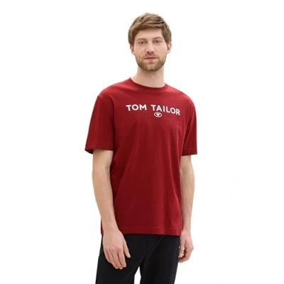 Abbildung von TOM TAILOR Herren Basic T Shirt mit Logo Print,26779 Nighttime Blue, XXL