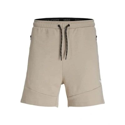 Abbildung von JACK &amp; JONES Herren Sweat Short JJIAIR Schwarz Grau Blau Beige S M L XL XXL, Größe:M, Farbe:Oxford Tan 12186750