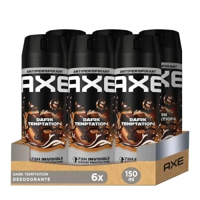 Abbildung von Axe Dark Temptation Deodorant für Herren, Antitranspirant, 150 ml, 6 Stück