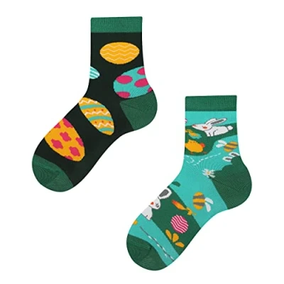 Abbildung von TODO Colours Lustige Socken Kinder mit motiv für Mädchen, Jungen, Kleinkind (31 34, Ostersocken Kinder)
