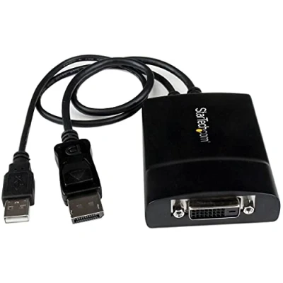 Abbildung von StarTech.com DisplayPort auf Dual Link DVI Konverter mit USB Stromversorgung / DP (Stecker) zu D (Buchse) bis 2560x1600 (DP2DVID2)