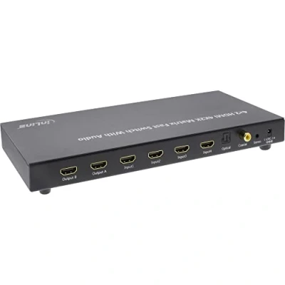 Abbildung von InLine 65011K HDMI Matrix Switch / Umschalter, 4K2K, 4 Eingänge auf 2 Ausgänge