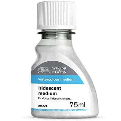 Abbildung von Winsor &amp; Newton 2621764 Aquarell Irisierendes Malmittel, verleiht Aquarellfarben einen Perlmuttartigen Glanz für schillernde, irisierende Effekte 75ml Flasche