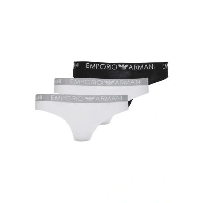 Abbildung von Emporio Armani Brazilian Brief 2 PACK Slip, Damen, Größe: Large, White/black