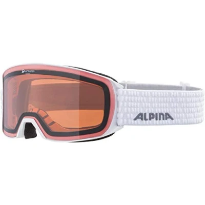 Abbildung von ALPINA NAKISKA Q Verspiegelte, Kontrastverstärkende &amp; Polarisierte OTG Skibrille Mit 100% UV Schutz Für Erwachsene, white, One Size