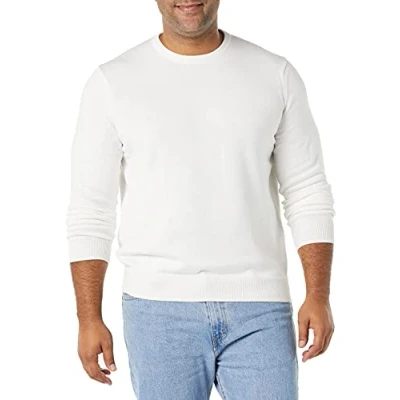 Abbildung von Amazon Essentials Herren Pullover mit Rundhalsausschnitt (in Übergrößen erhältlich), Elfenbein, XXL