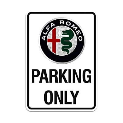 Abbildung von Alfa Romeo Quattroerre Schild Parking Only, 28 x 40 cm