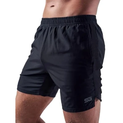 Abbildung von Satire Gym® Kurze Sporthose Herren Funktionelle Fitness Shorts für Männer Sport als (Schwarz, S)