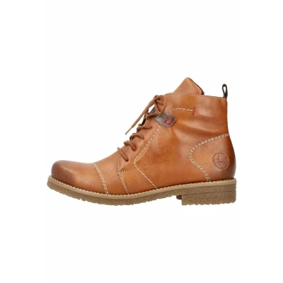 Abbildung von Rieker Damen Schnürstiefeletten 73501, Frauen Stiefeletten,Kurzstiefel,uebergangsschuhe,uebergangsstiefel,schnürboots,braun (24),39 EU / 6 UK