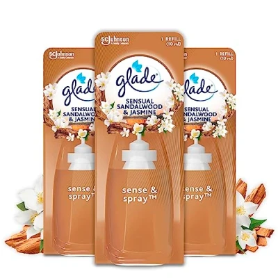 Abbildung von Glade (Brise) Sense &amp; Spray Nachfüller (für Lufterfrischer Gerät), Sensual Sandalwood Jasmine,3er Pack (3x18 ml)