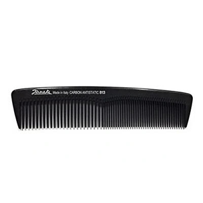 Abbildung von Jäneke Taschen Kamm 55813 Carbon ca. 14 cm (antistatisch) kompakter Universal Haarkamm feine und weite Zahnung Bartkamm (813)