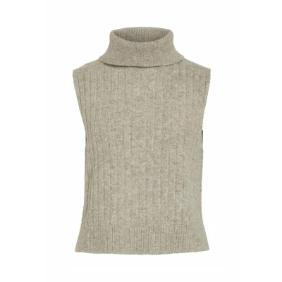 Abbildung von VILA Rollkragen Top, Damen, Größe: XXL, Natural melange