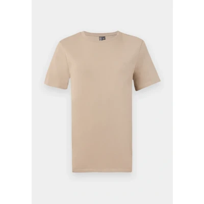 Abbildung von Pieces Pcria Solid TEE Tshirt basic, Damen, Größe: Large, Silver mink