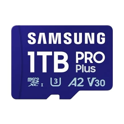 Abbildung von Samsung Pro Plus MB MD1T0SA/EU MicroSDXC Speicherkarte, 1 TB, Lesegeschwindigkeit bis zu 180 MB/s